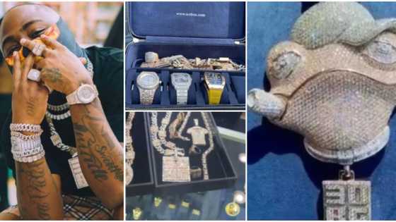 Davido and his love for expensive jewellery in photos, collection reportedly worth about a billion