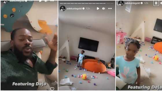 "She sabi her papa song": Adorable video of Adekunle Gold's Deja singing Party No Dey Stop stirs reactions
