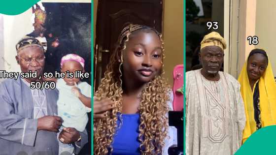 18-year-old lady shares photos of her father who is 93, says he had her at 75