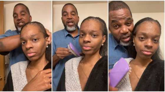Man returns from prison after 33 years to reunite with daughter, combs her hair in beautiful family video