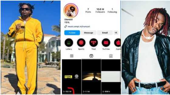 "Streaming farms?" Netizens react as Olamide's new song with CKay hits 2.1m views on YouTube