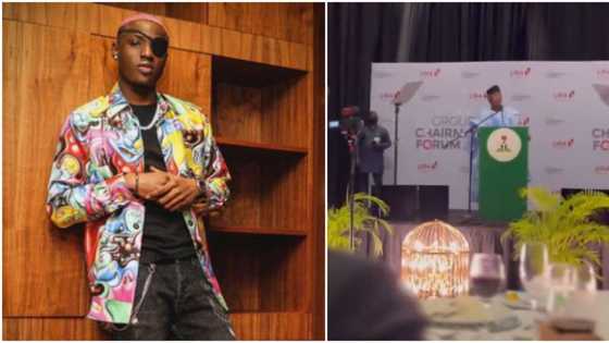 Members of audience, Tony Elumelu stunned as VP Osinbajo mounts podium, sings Ruger's Dior song at a summit