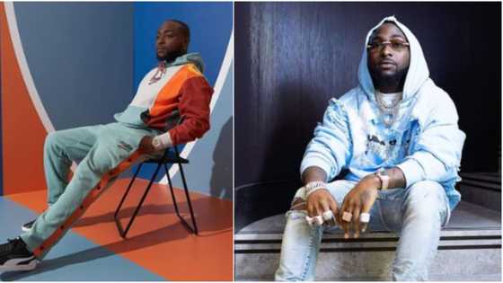 "Na small remain, she for tear cloth": Reactions as Davido left stunned as fan cries in rain after seeing him