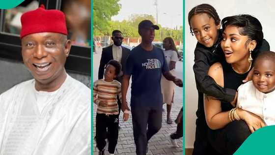 Ned Nwoko makes first public appearance with Regina Daniels' sons since their public fallout