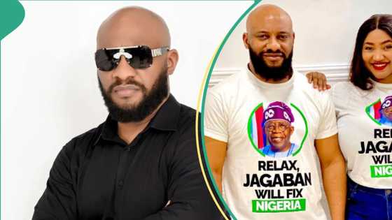 "Relax, Jagbaban will fix Nigeria": Yul Edochie assures Nigerians, wears branded T-shirt with Judy Austin