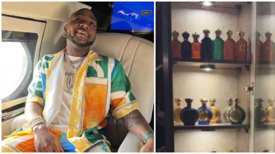 The boujee side of life: Davido leaves fans talking as he shares photo of his perfume collection