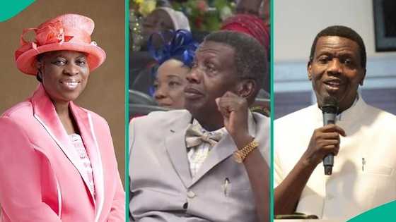 RCCG's Pastor Adeboye seen blushing as wife Folu serenades him during convention, video trends