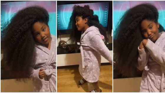 "Is that your hair?" Beautiful little girl with thick, dark hair goes viral, video emerges