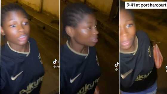 "Who goes you?" Lady walking alone in Port Harcourt at 9 pm hears footsteps behind her, flees in video