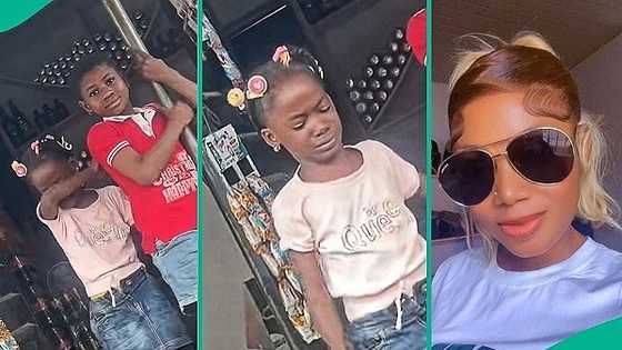 Little girl who stayed in mum's shop for hours weeps after selling only N50 item, video trends