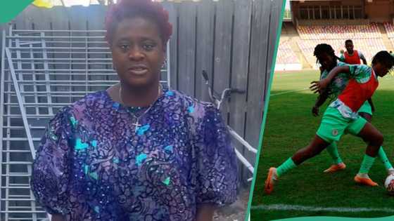 “I still got it”: Former super falcons player raises ball in high heels, controls it with accuracy