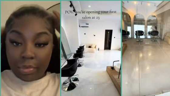 "My biggest source of joy": Nigerian lady, 23, shows off her exquisite salon in Lagos, video trends