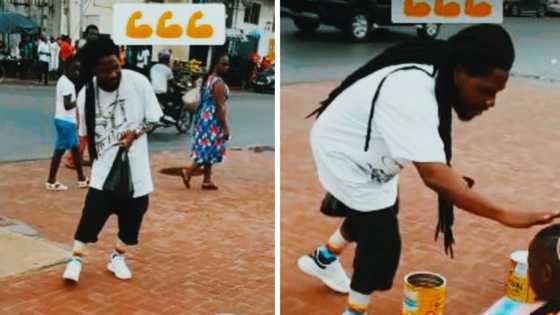 "Joy giver": Little boy drums with cans, man dances to it, video goes viral on TikTok