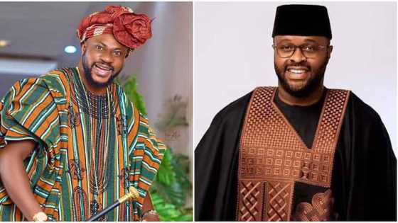 When men were boys: Femi Adebayo shares throwback pics of him & Odunlade getting playful in a river