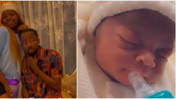 Rapper Erigga and wife welcome another child, see cute video of newborn