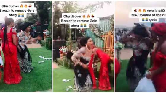 She's bad: Bride takes off her gele, shows off weird dance moves at her wedding, video goes viral