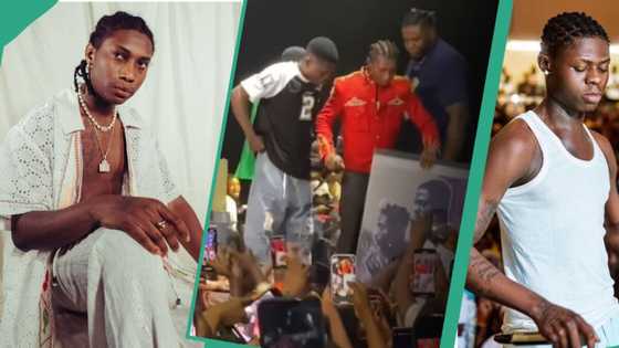 “I can’t put this in my house”: Bella Shmurda rejects picture frame of Mohbad and son from fan