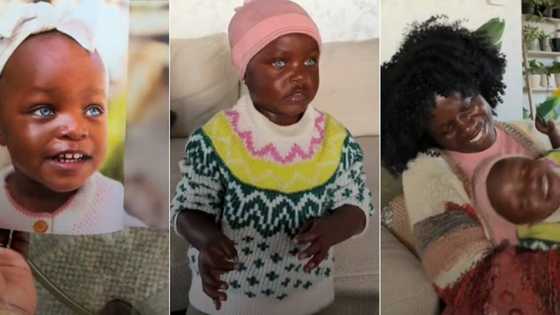 "So gorgeous": 2-year-old black girl with icy blue eyes gets featured in global book, mum reacts in awe