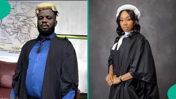 Sabinus proudly celebrates younger sister, as she becomes first lawyer in his family, she reacts