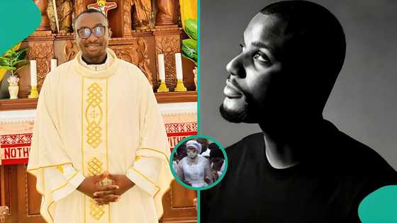 Alexx Ekubo: Catholic priest reacts as wife's calm demeanour at actor's burial sparks concern