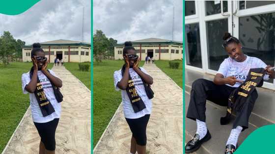 Law graduate shares graduation photos with powerful message on her sign-out shirt