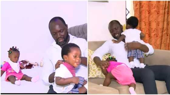 Man shuns work, stays back home to raise his kids after the death of wife who gave birth to triplets