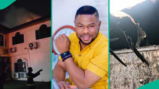 Fresh FM: Remains of Yinka Ayefele's radio station gutted by fire emerges, "Thank God no 1 was hurt"