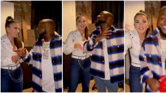 Nigerian singer Davido teaches US-based star Enisa to speak pidgin in funny video