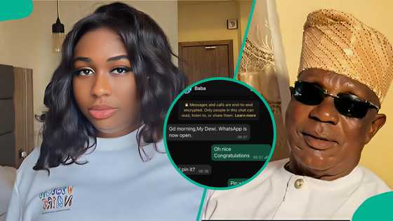 Lady heartbroken, displays message late dad sent her while he was alive: "I feel angry and sad"