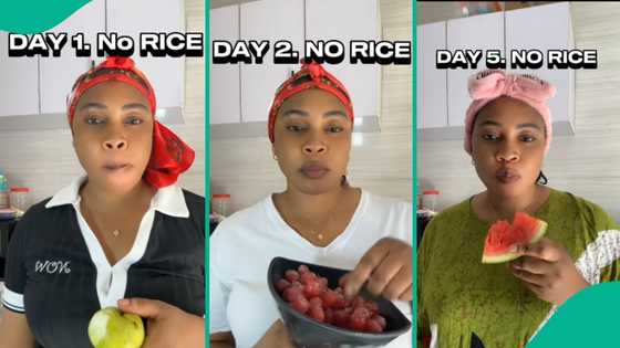 Lady who embarked 'no rice challenge' ends up in hospital after surviving on fruits alone