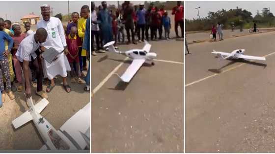 "I taught myself": Nigerian man from Kwara builds flying mini-aeroplane and drone, video goes viral
