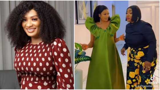 "The one whom God is helping": Anita Joseph shows off dance steps with Yul Edochie's 1st wife, May, in video