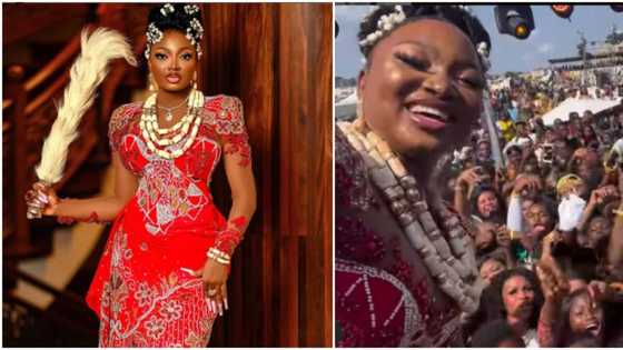 She is acting a script: Reactions as Lady cries profusely after losing her phone at Papaya Ex's giveaway party