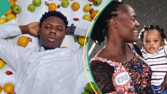 "Mama don move on, na papa dey look 4 justice": Adorable photo of Mohbad's mum and Liam warms heart