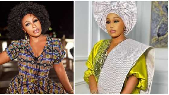 Classy and fabulous: Nollywood star Rita Dominic rocks stylish boubou look