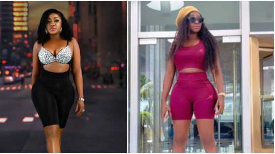 So gorgeous: Fans drool as actress Ini Edo flaunts her banging figure in pink shorts in trending video