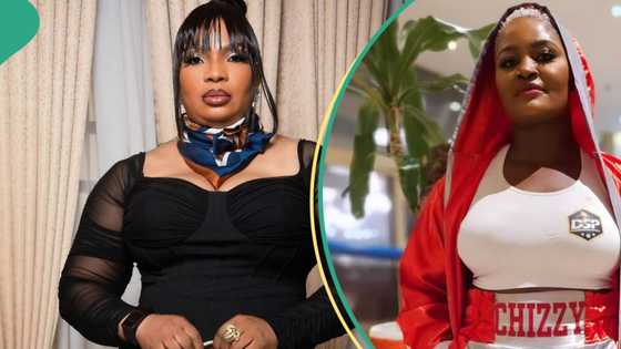 Confusion as Laide Bakare, Chizzy Alichi flaunt their trophies after boxing bout: "Who come win?"