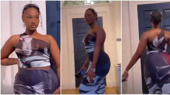 “She has joined bad geng”: Fans react as Tems finally flaunts big backside with her full chest in viral video