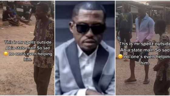 From grace to grass: Internet sensation Mr Spellz spotted in new video begging at mall, Nigerians ignored him