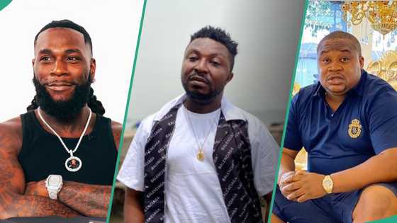 Burna Boy finally fulfils promise to Cubana Chiefpriest's alleged brother, blesses him with $30k