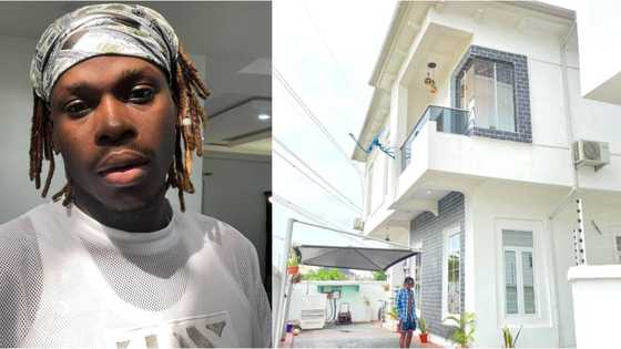 Congratulations pour in for singer Fireboy as he shows off his multimillion naira mansion in Lagos