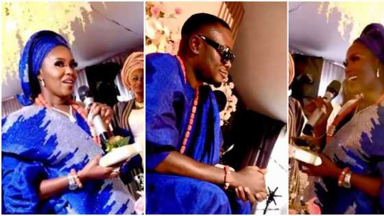 He is a gift from God to me: Actress Biola Adebayo gives touching speech about hubby at her wedding ceremony