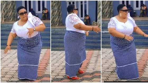 You Sabi: Excited Nigerian mum in wrapper jumps on Buga challenge, people praise her swag, video goes viral