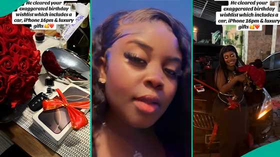 Pretty lady gets iPhone 16 Pro Max and new car from her man as birthday gifts, flaunts them