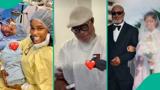 Beautiful video as Priscy Ojo's dad meets, bonds with grandson Rakeem in Canada: "He's always fresh"