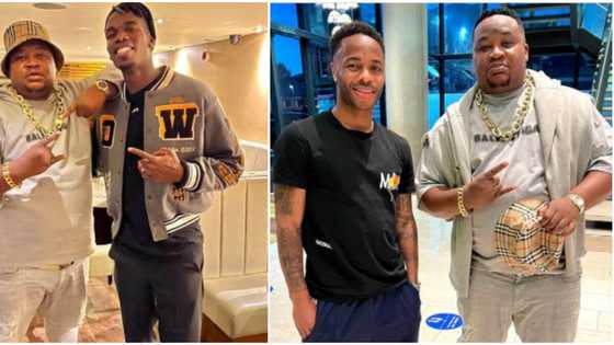 Cubana Chiefpriest visits Manchester, chills with Pogba, Sterling, Baily, promises to bring them to Asaba