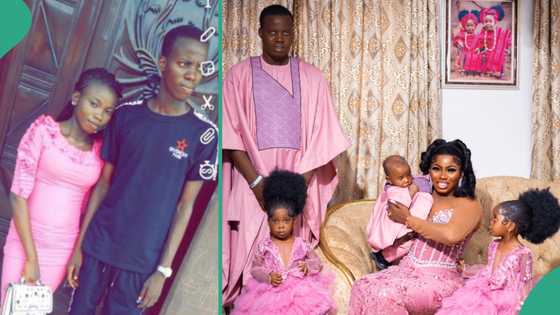 "Patience and endurance": Lady shares throwback photo of when she started with her hubby 8 years ago