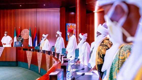 Insecurity: Military must shoot anyone carrying AK-47 illegally, Buhari insists after meeting Ooni, Sultan