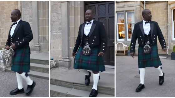 Billionaire Obi Cubana steps out in Scottish kilt in trending new video