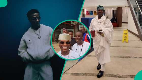 Wizkid condoles with K1 De Ultimate over mother's passing, pays him a special visit: "Uncle Wizzy"